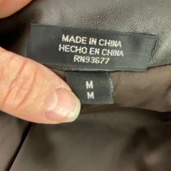 J. Ferrar Leather Double Breasted 3 Button Blazer in Dark Brown, Men's Medium - Picture 7 of 16